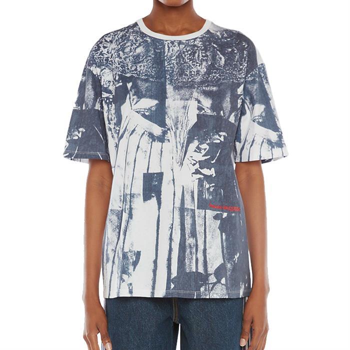 Alexander Mcqueen Art Print Short Sleeve T-Shirt Black Cotton