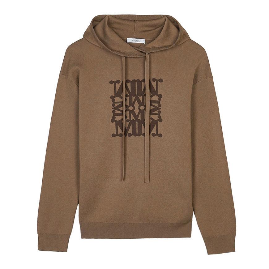 Max Mara Edy Wool Hooded Crewneck Knit Sweater