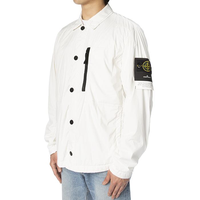 STONE ISLAND Skin-Touch Jacket with Logo Patch for Men Black