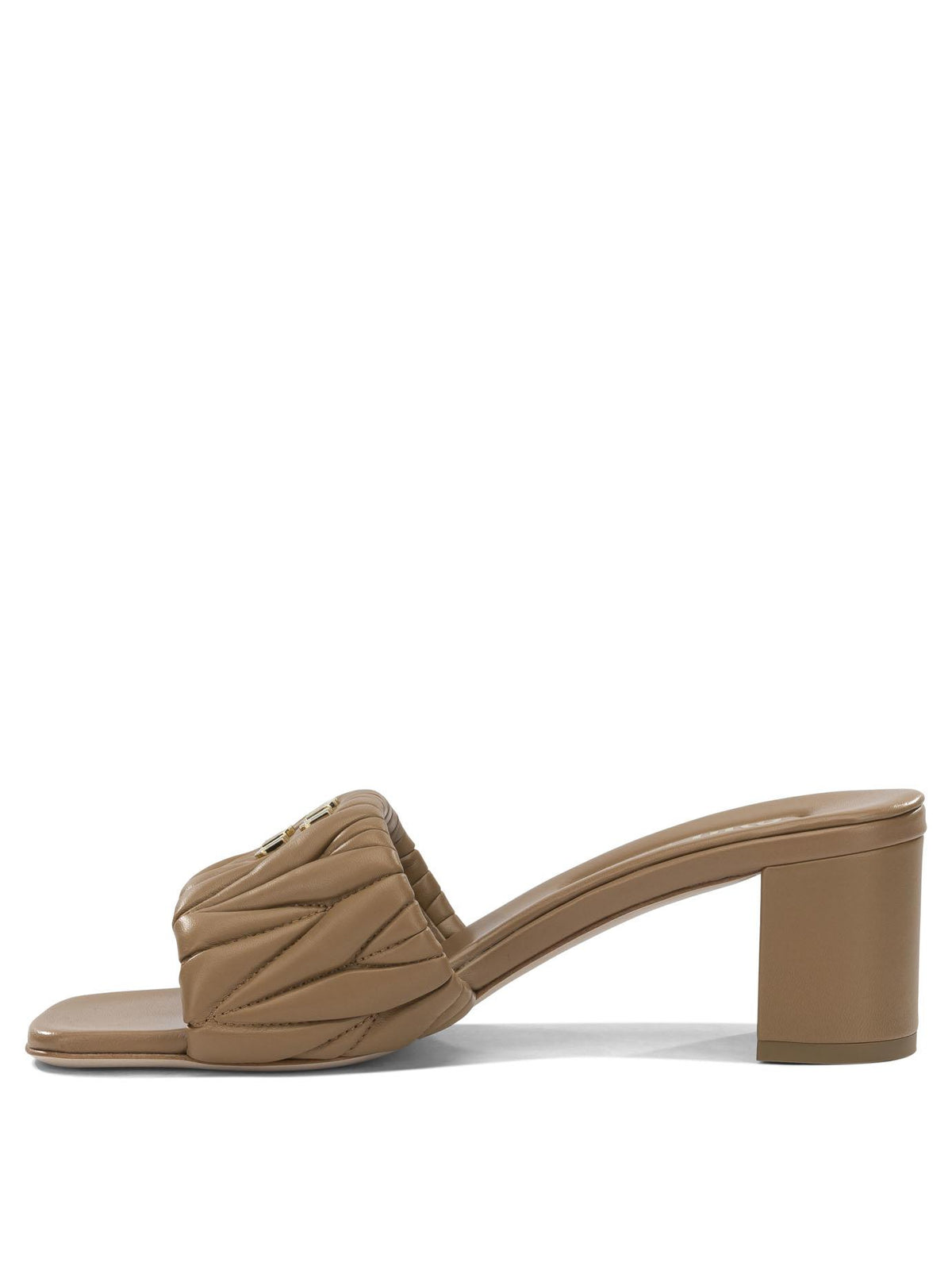Miu Miu Leather Sandals Women’s Black Slide Sandals
