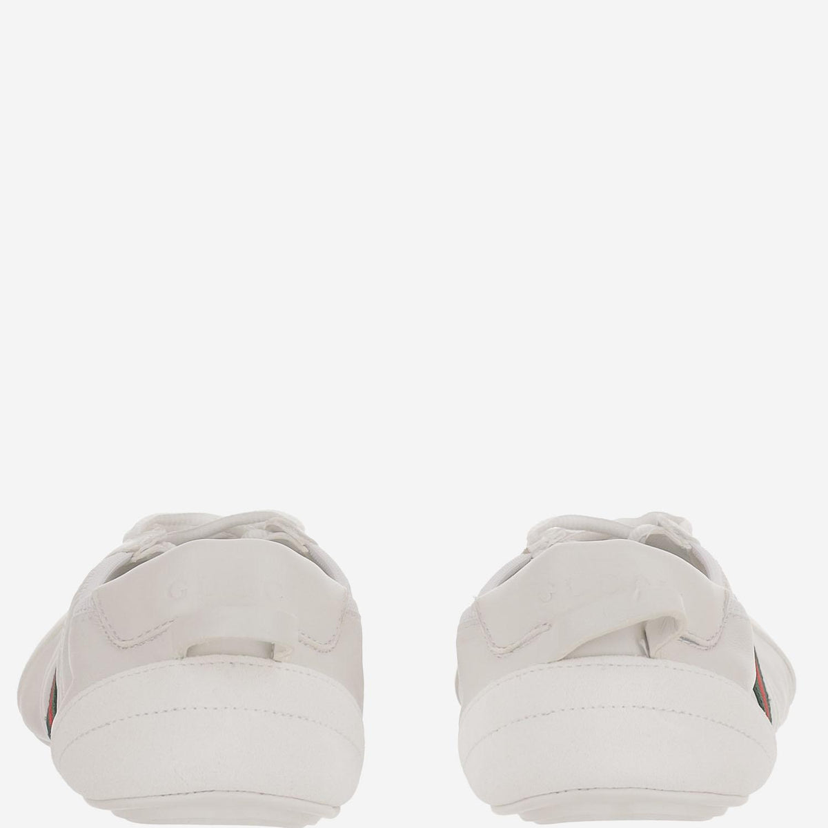 GUCCI White Leather Low Top Sneakers