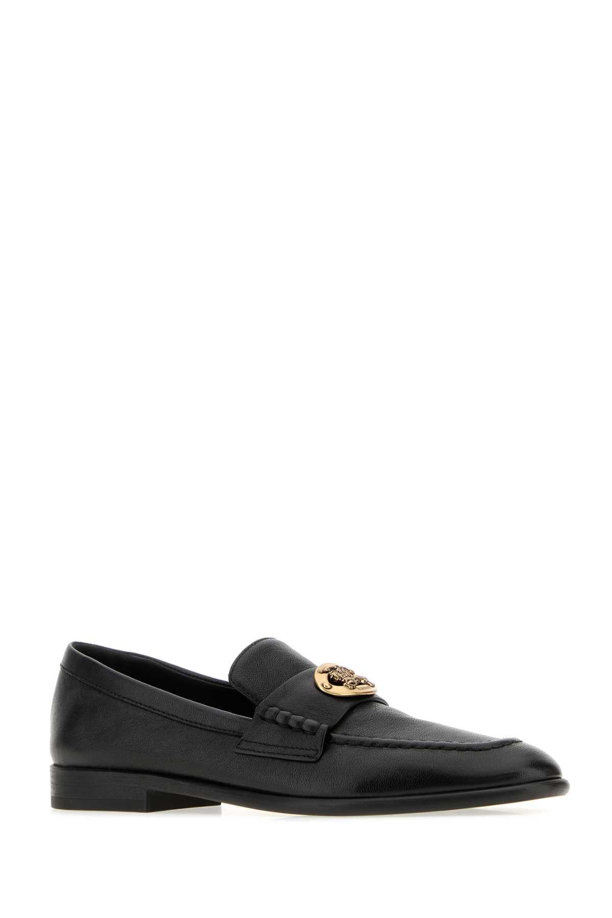BURBERRY Black Leather Loafers