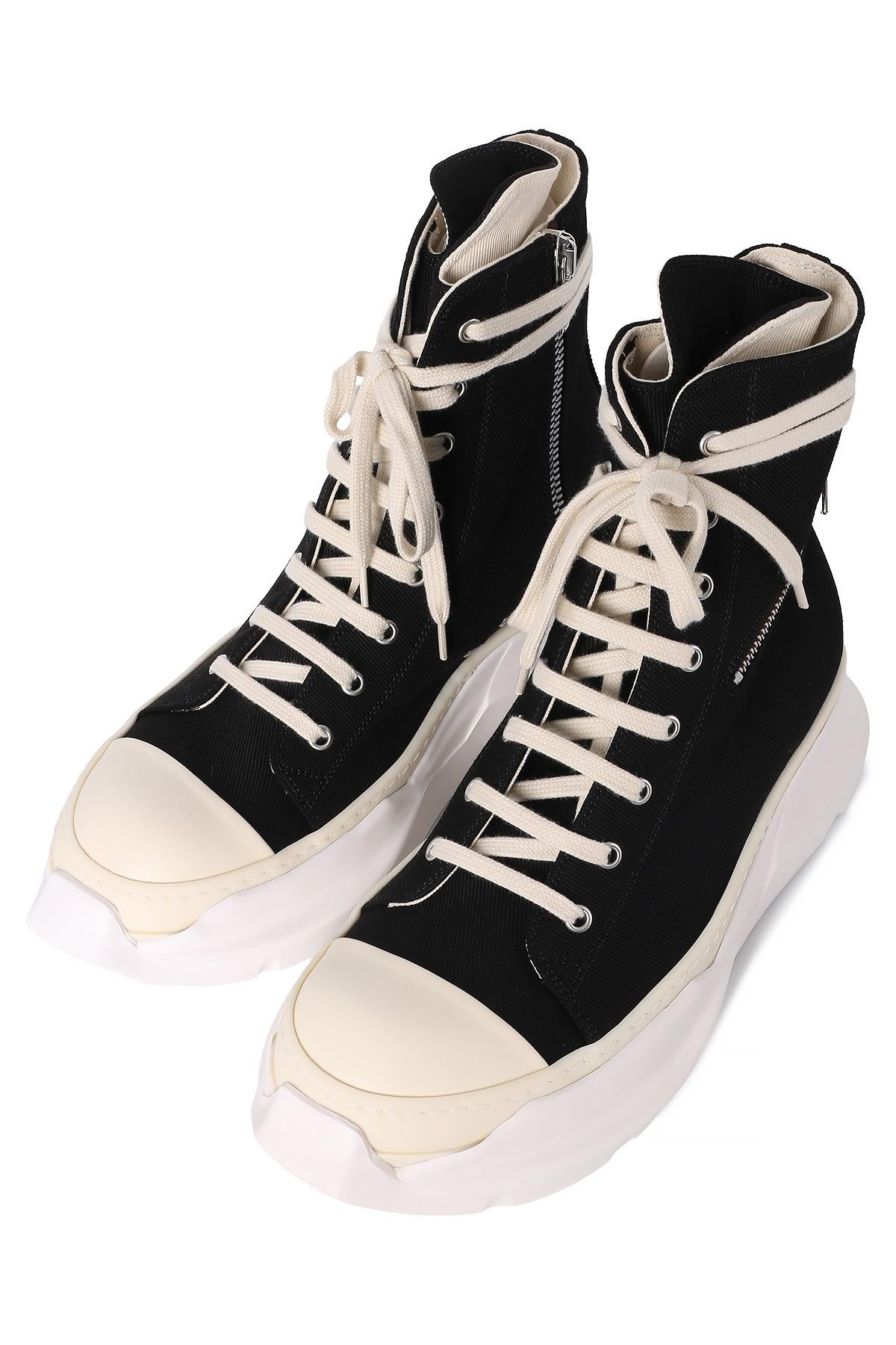 Rick Owens Black Milk DRKSHDW Cargo Abstract High-Top Sneakers