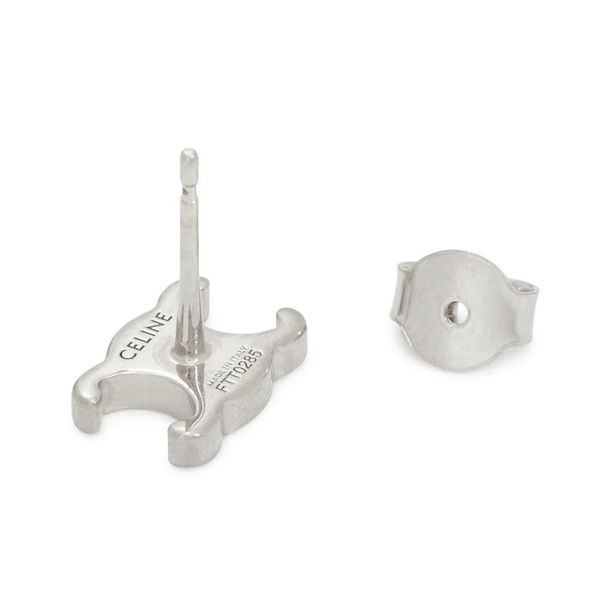 CELINE Triomphe Silver Women's Earrings