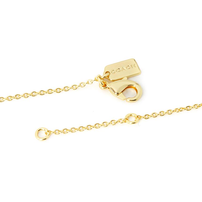 Coach Signature Pearl Women's Necklace & Earrings Set 473741 GLD 107