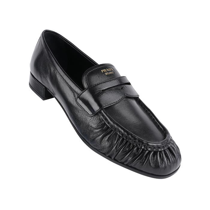 PRADA Buffalo Leather Loafers Black