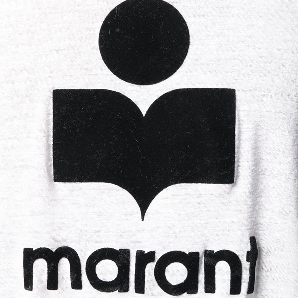 Isabel Marant KIEFFER Linen T-Shirt White Men’s Top