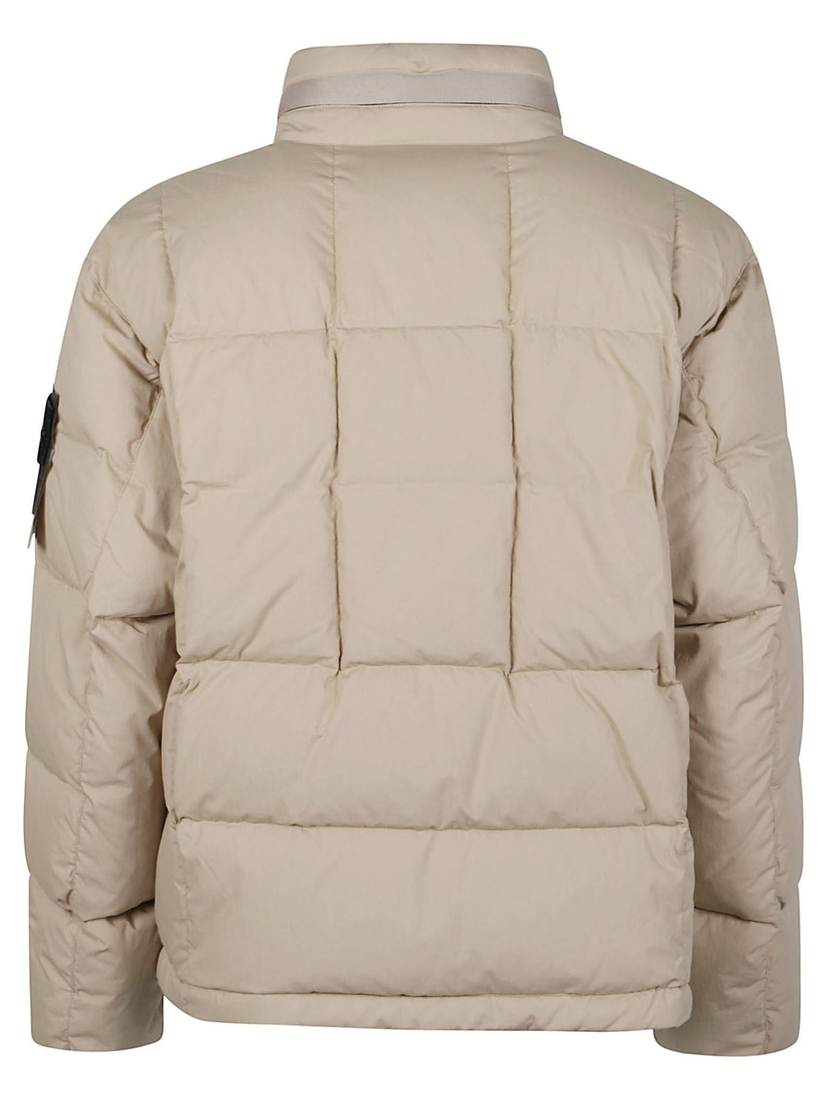STONE ISLAND Black Down Puffer Jacket Men’s Outerwear