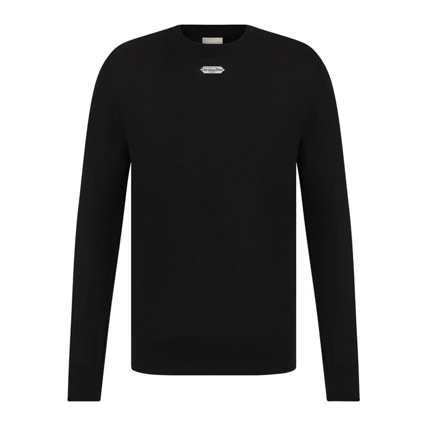 DIOR MEN Paris Label Crewneck Knit Sweater for Men 543M620A2019 900