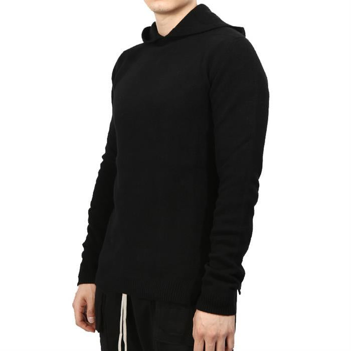 Rick Owens Cashmere Hooded Zip Sweater Black Men’s Knit