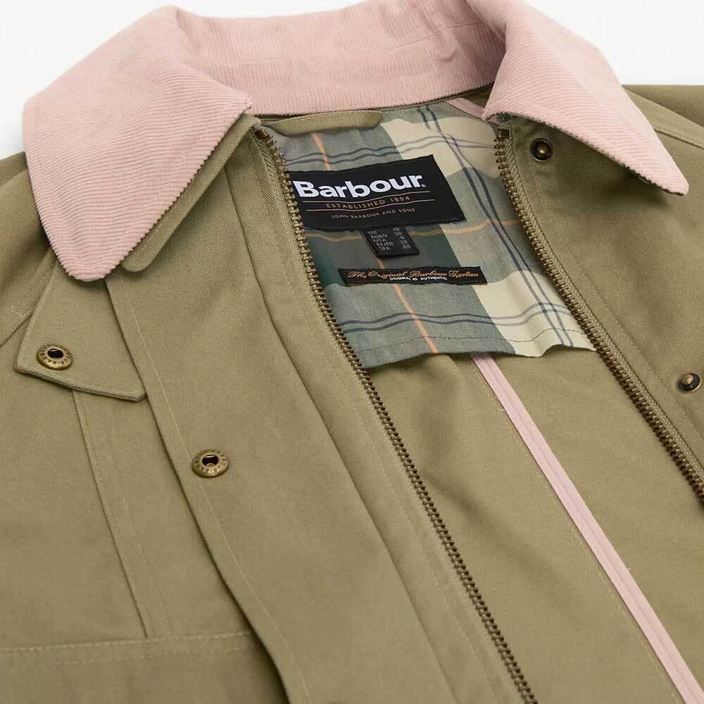 Barbour Cropped Beadnell Casual Jacket Olive Women’s