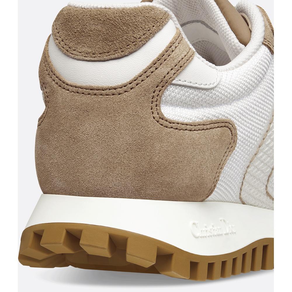 DIOR D-Connect Women’s Low-Top Sneakers White Mesh Leather