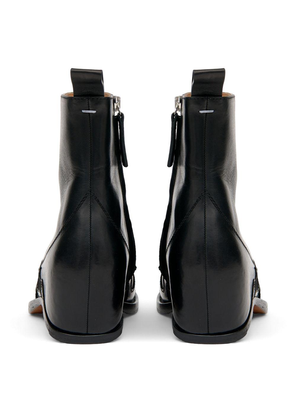 Maison Margiela Black Leather Ankle Boots