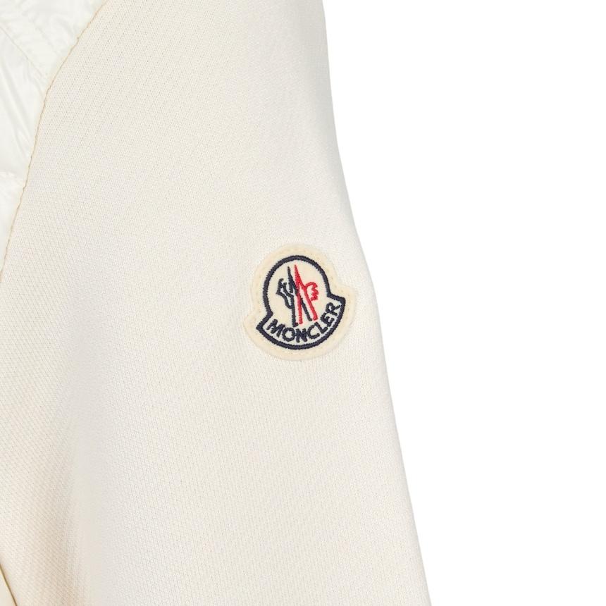 Moncler Women’s Zip-Up Sweatshirt White Cotton Cardigan