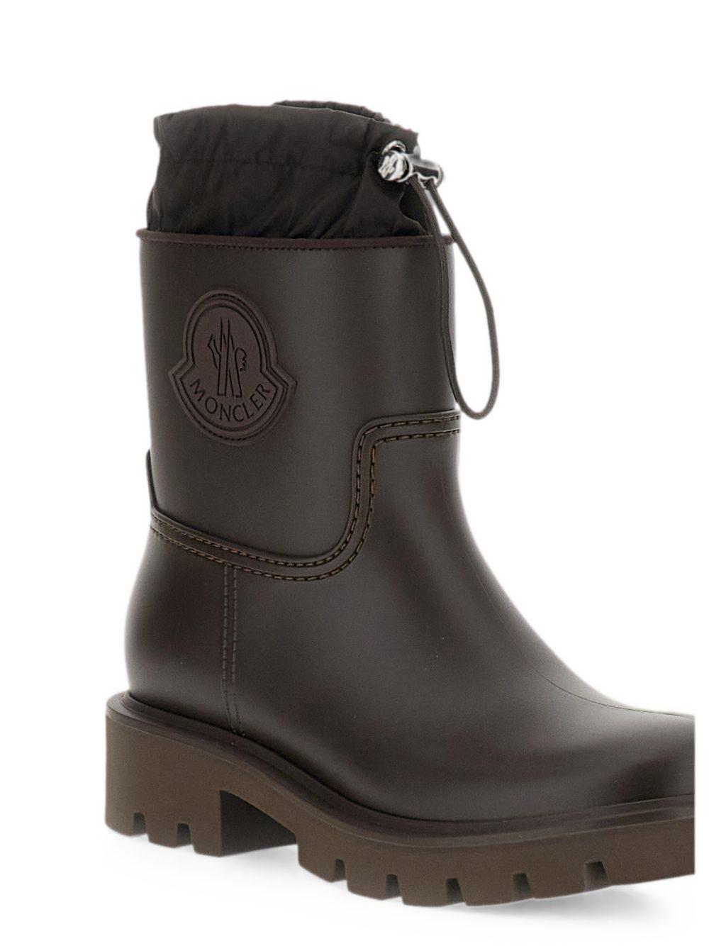 Moncler Black Ankle Rain Boots Women’s Rubber Chelsea Style