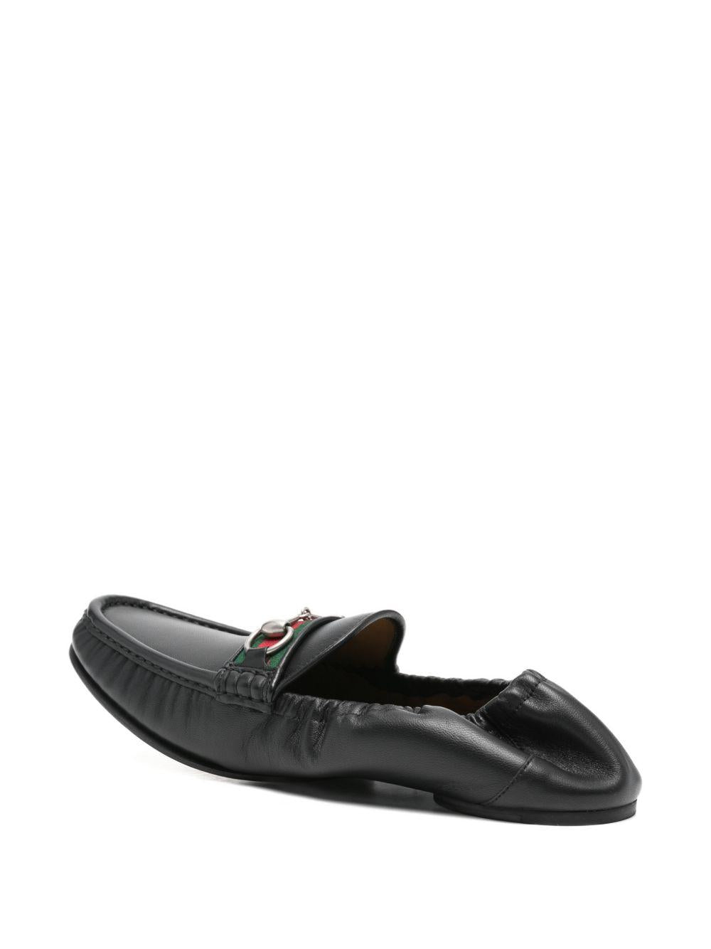 GUCCI Black Leather Loafers for Men