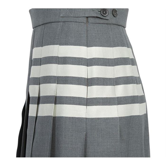 THOM BROWNE Wool Pleated Midi Skirt FGC400V 06146 035