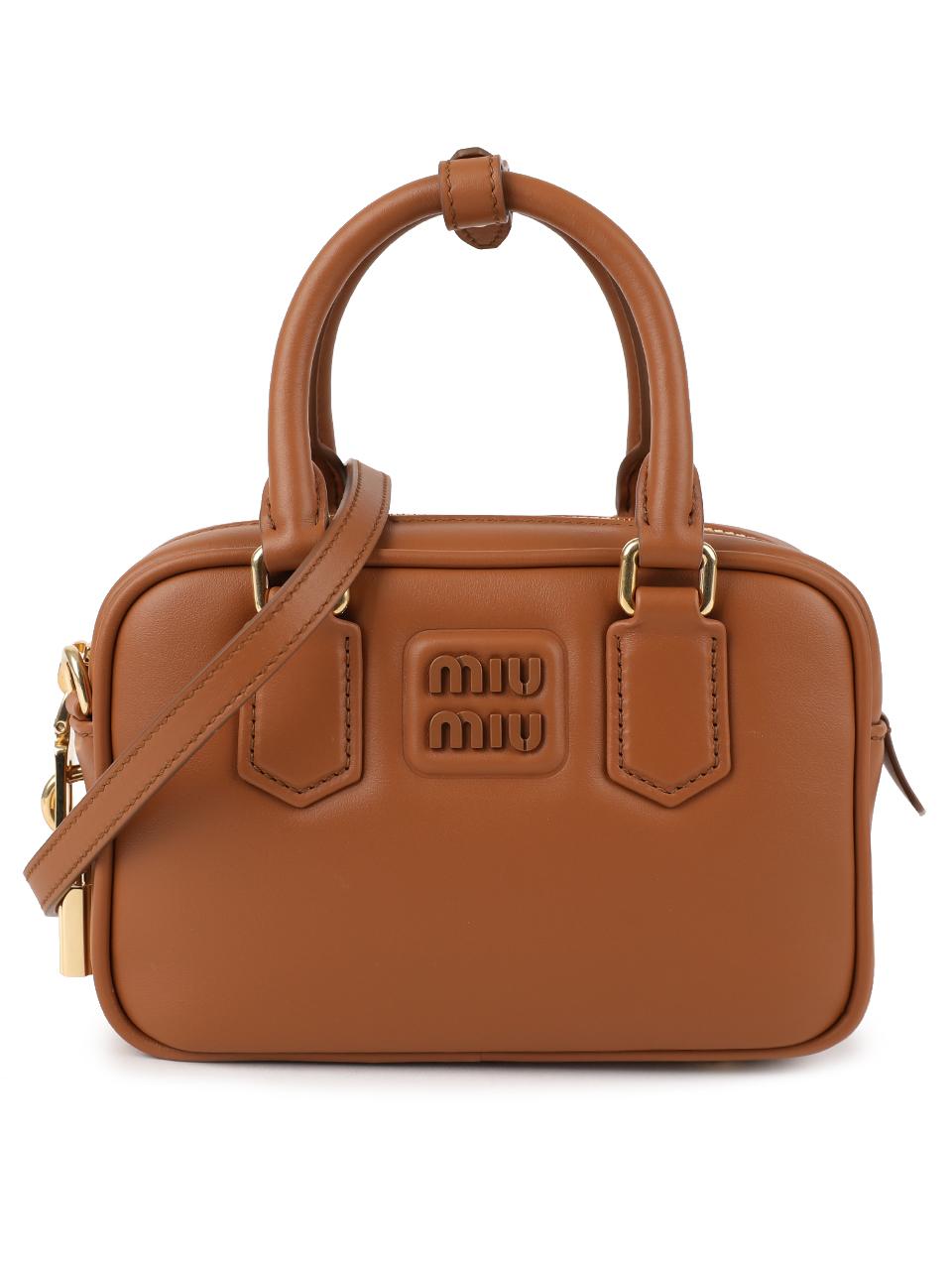 Miu Miu Arcadie Leather Tote Bag 5BB123 ACR3 F0046