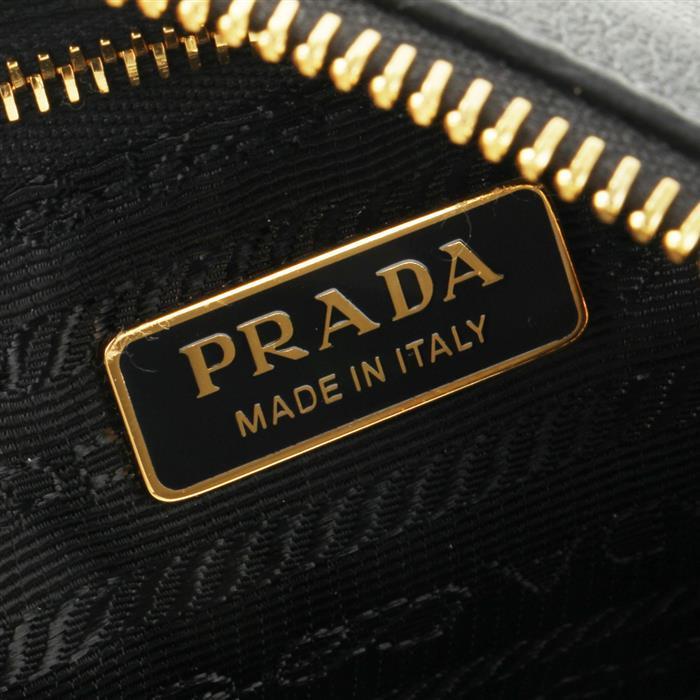 PRADA Soft Leather Shoulder Bag Black