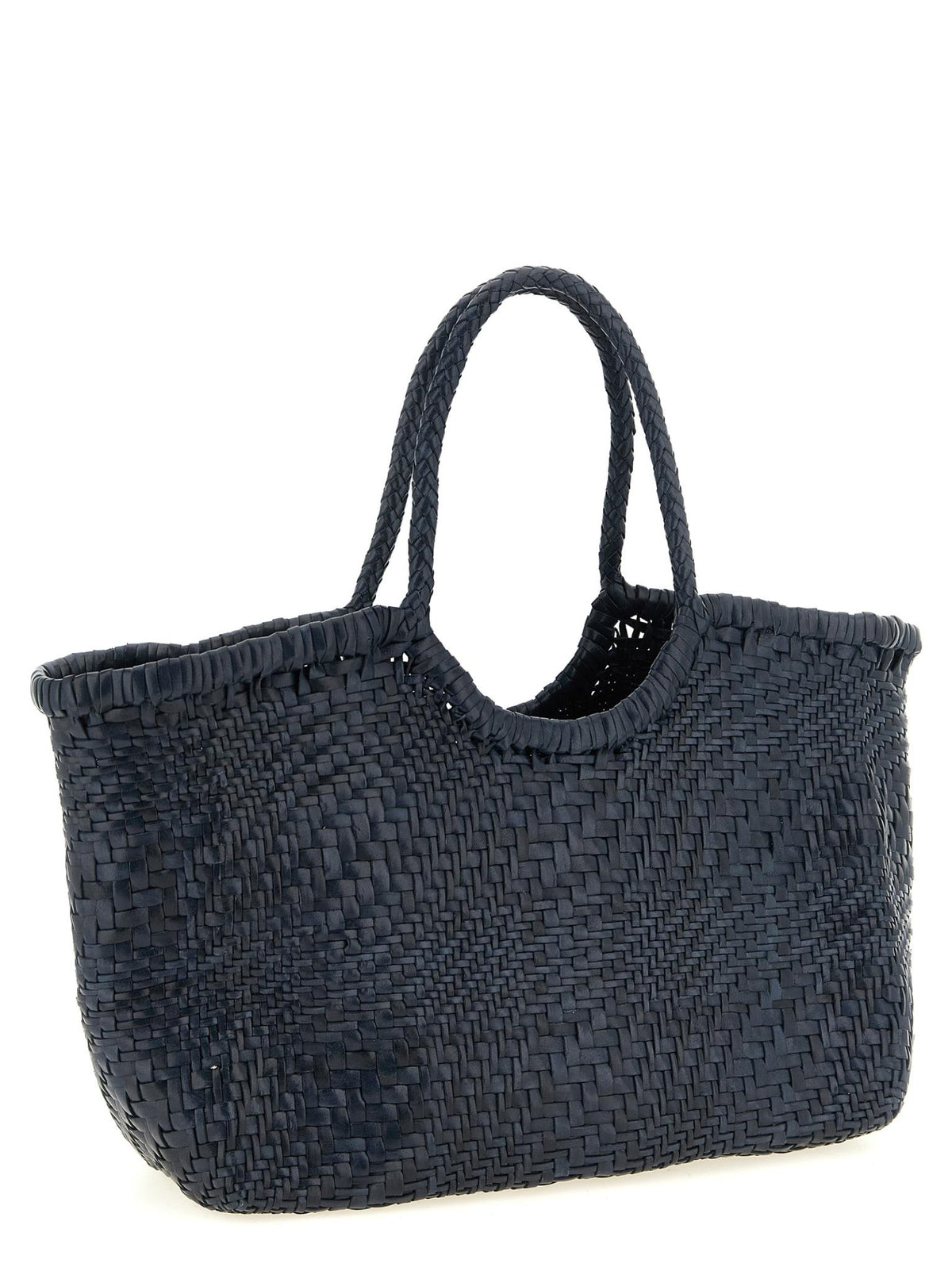 Dragon Diffusion Marine Woven Leather Tote Bag
