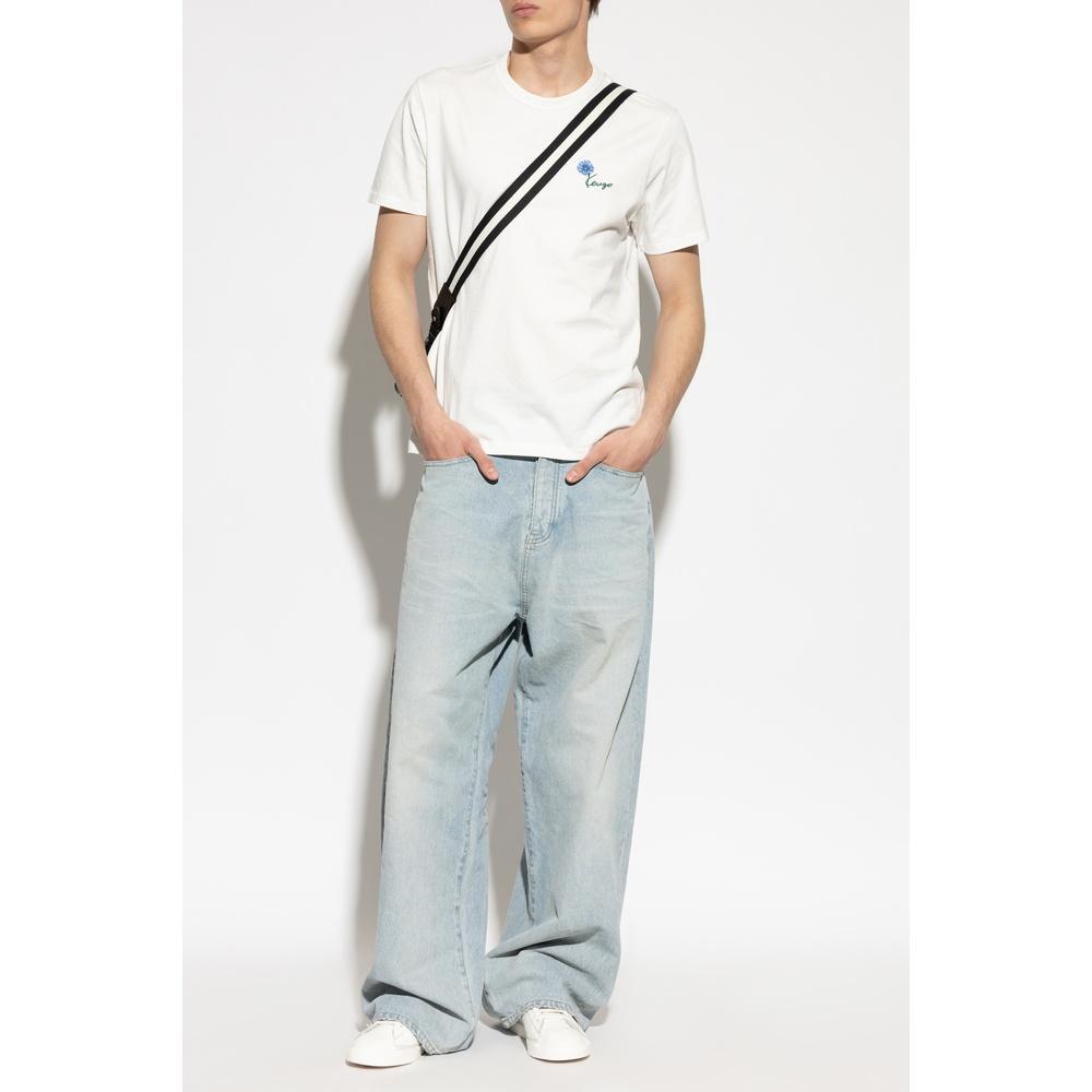 KENZO Logo Embroidered Men’s Short Sleeve T-Shirt White