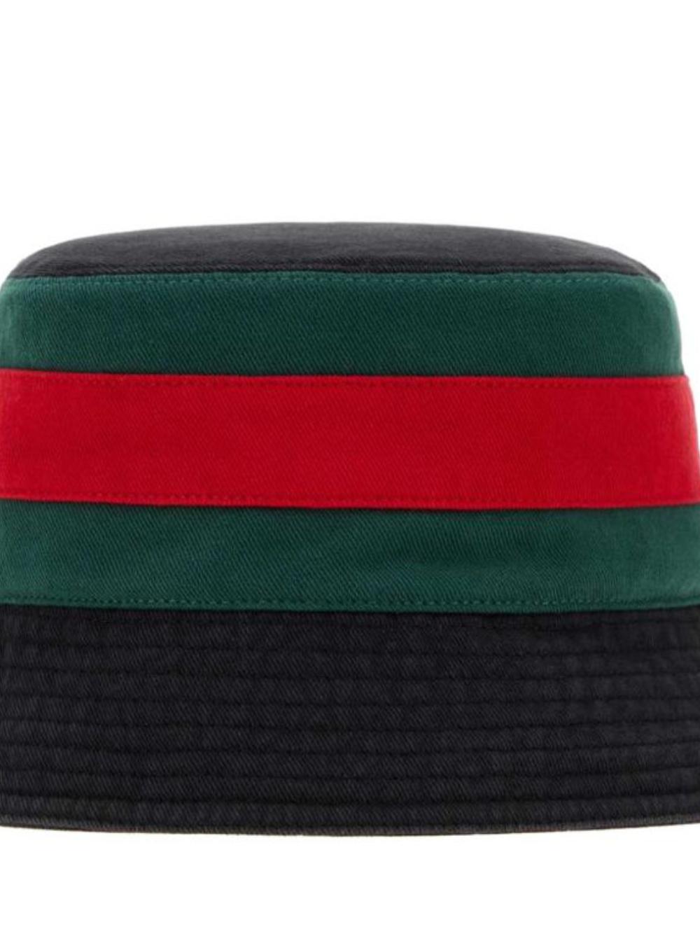GUCCI Black Leather Bucket Hat