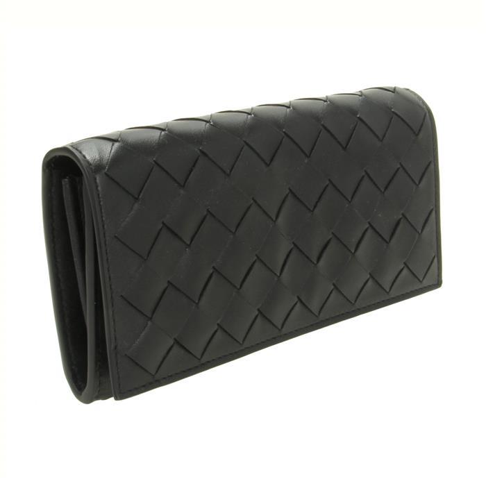 Bottega Veneta Intrecciato Leather Large Flap Long Wallet Brown
