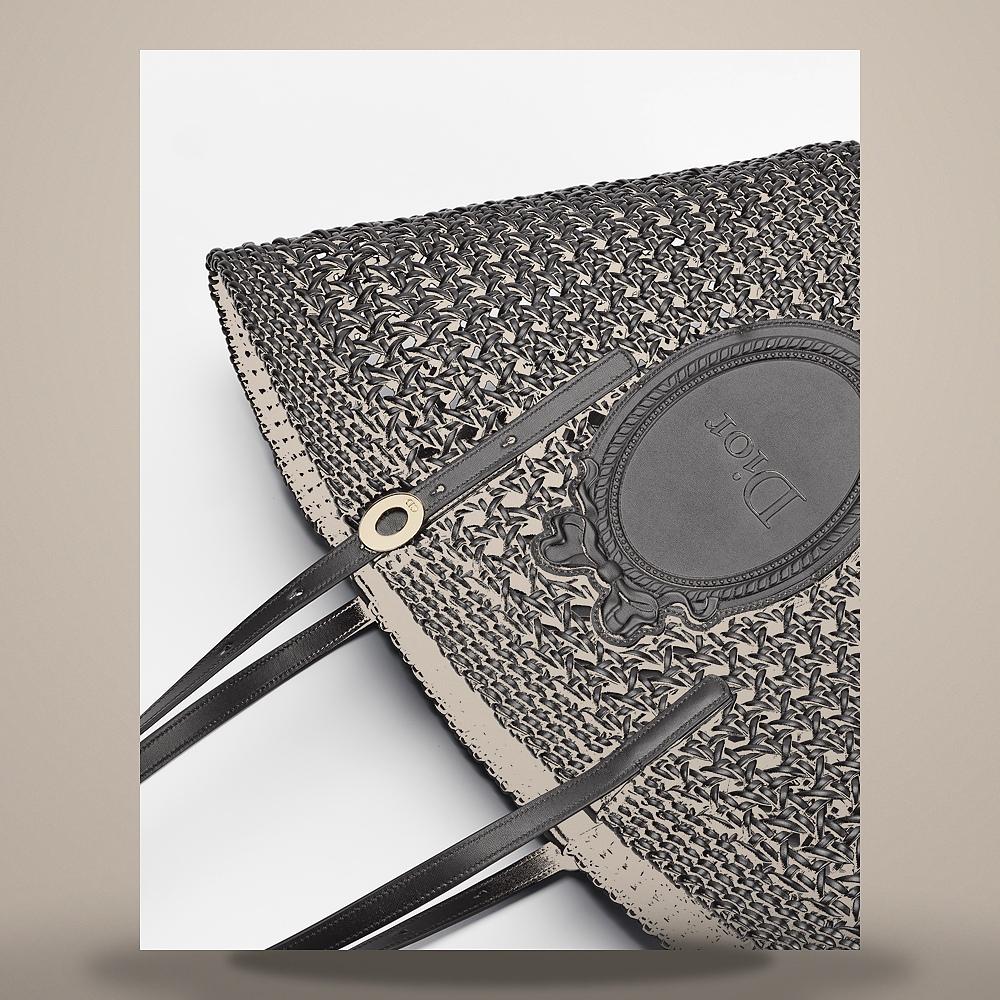 DIOR Medium Blooming Bag Black Cannage Woven Calfskin Shoulder Ba M1421OEYX M911