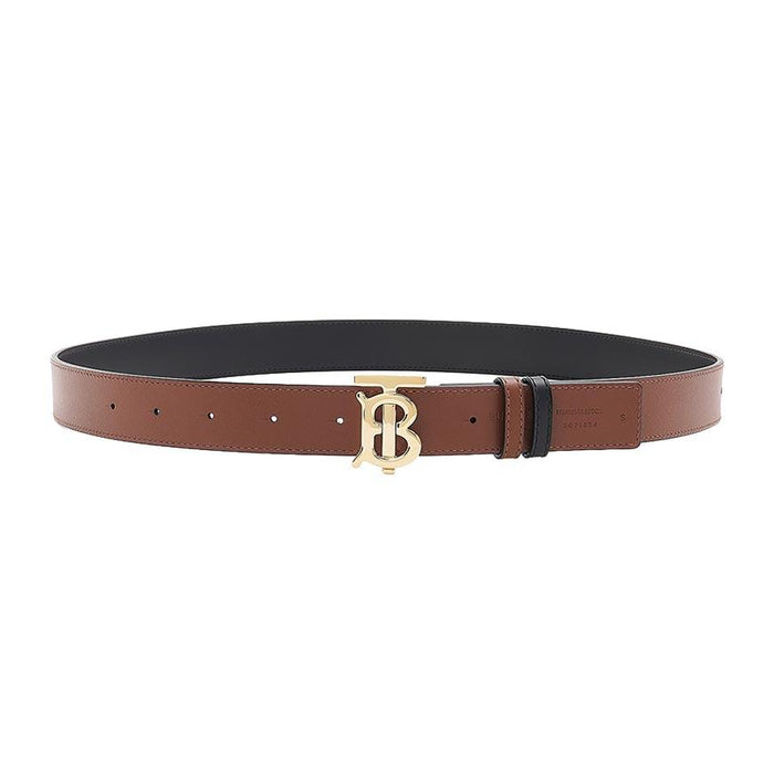 BURBERRY Reversible TB Logo Leather Belt for Women