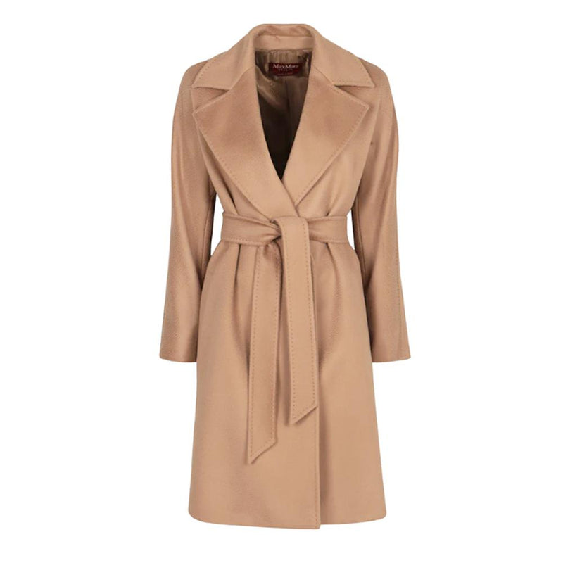 Max Mara Belted Wool Coat Camel 2526016091 006