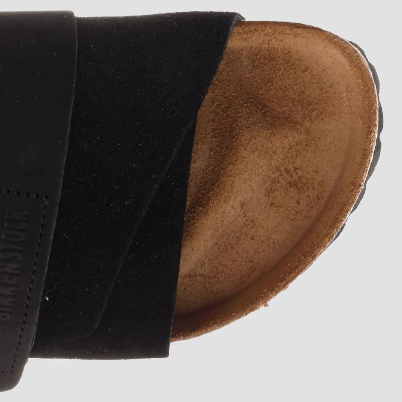 Birkenstock Kyoto Suede Slide Sandals Narrow Fit Black Unisex