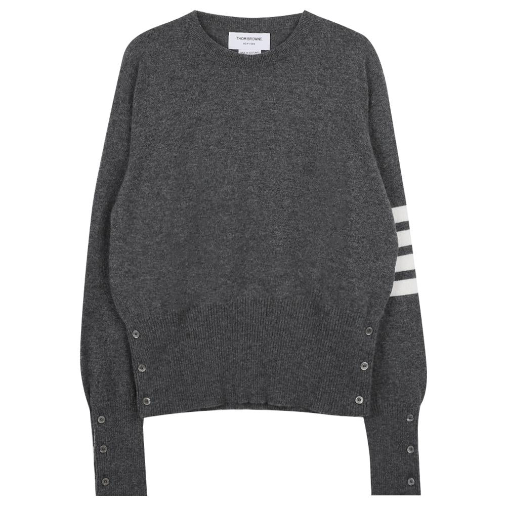 THOM BROWNE 4-Bar Wool Knit Round Neck Sweater MKAS01A 00011 038