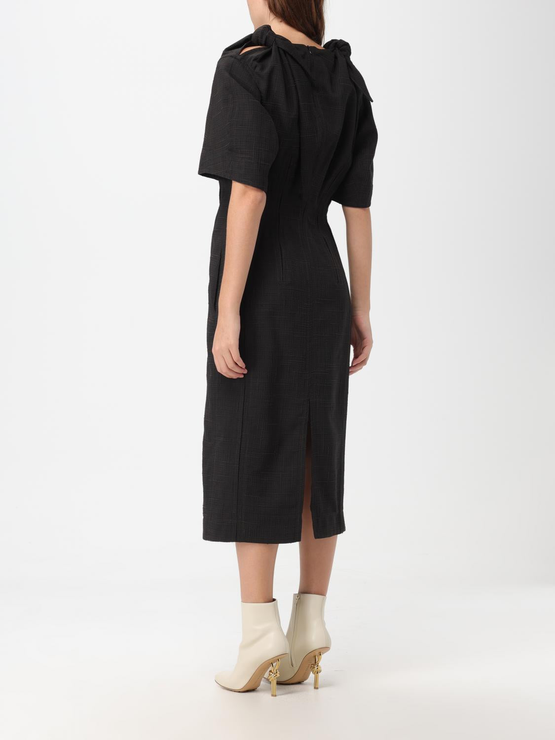 Bottega Veneta Short Sleeve Midi Dress FW23 Brown