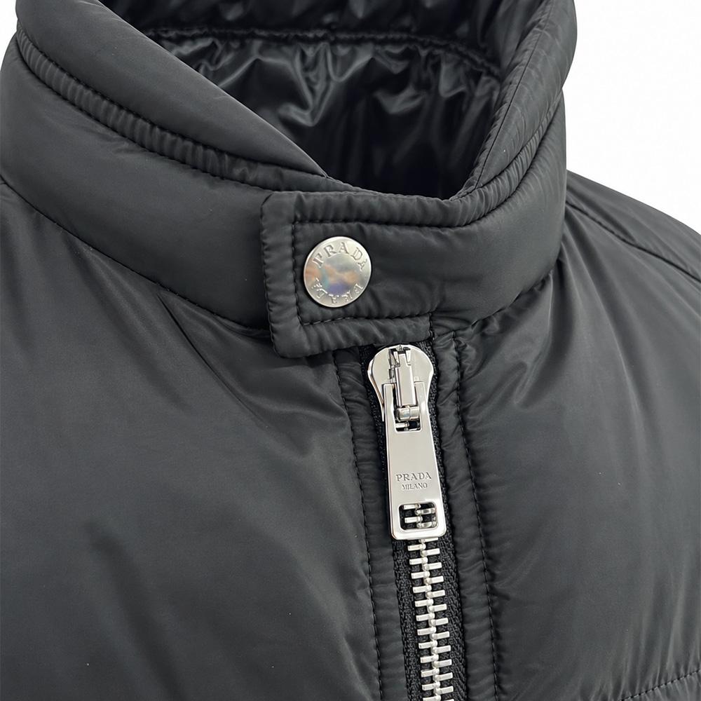 PRADA Black Goose Down Short Puffer Jacket for Men