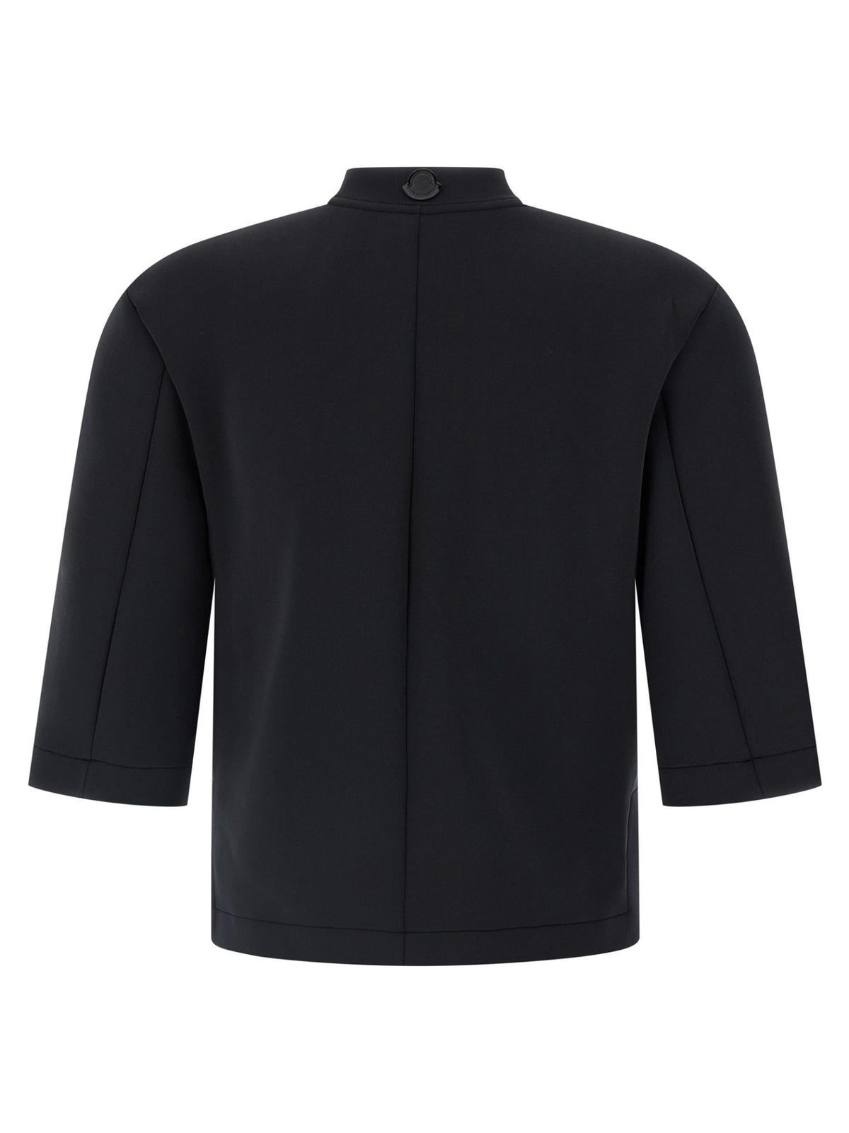 Moncler Short Sleeve Black Cotton T-Shirt for Women