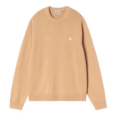 CARHARTT WIP Dusty Brown Round Neck Knit Sweater for Men