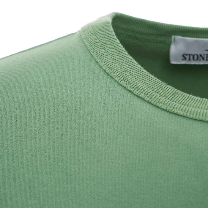 STONE ISLAND Mint Fleece Logo Patch Sweatshirt for Men