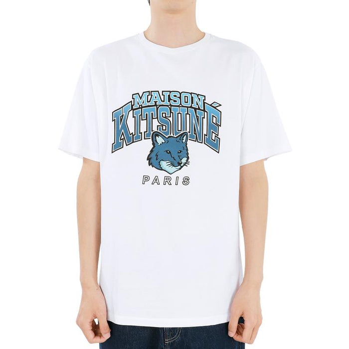 Maison Kitsune Campus Fox Relaxed Short Sleeve T-Shirt White