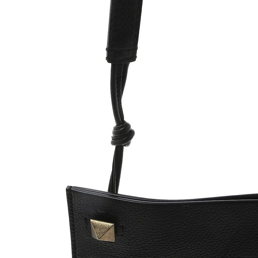 VALENTINO Garavani Identity Leather Crossbody Bag Black Unisex