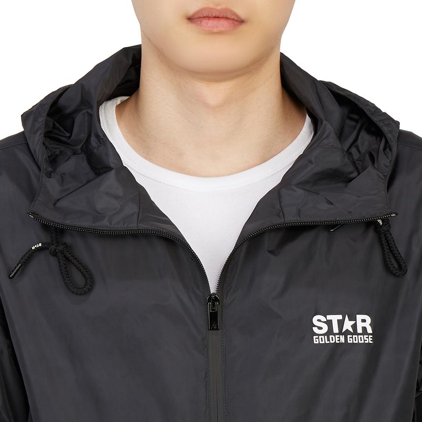 GOLDEN GOOSE Men’s Hooded Windbreaker Jacket Navy