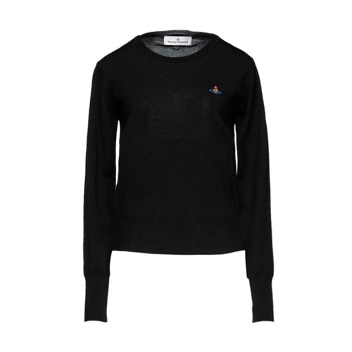 Vivienne Westwood BEA Jumper Black Long Sleeve Round Neck Knit