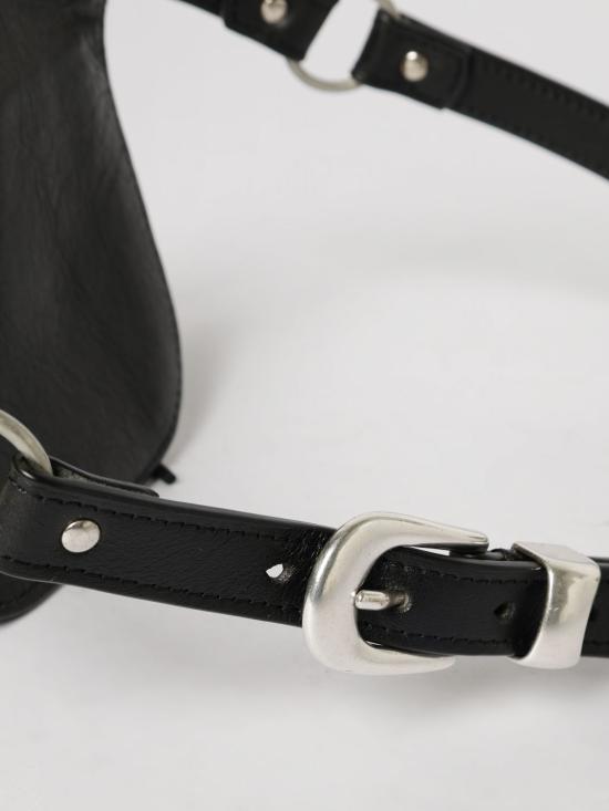OUR LEGACY Black Leather Crossbody Bag A2268PM BLACK DOM