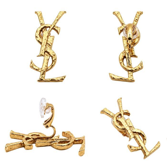 Saint Laurent Cassandra Single Earring Gold-Tone Jewelry