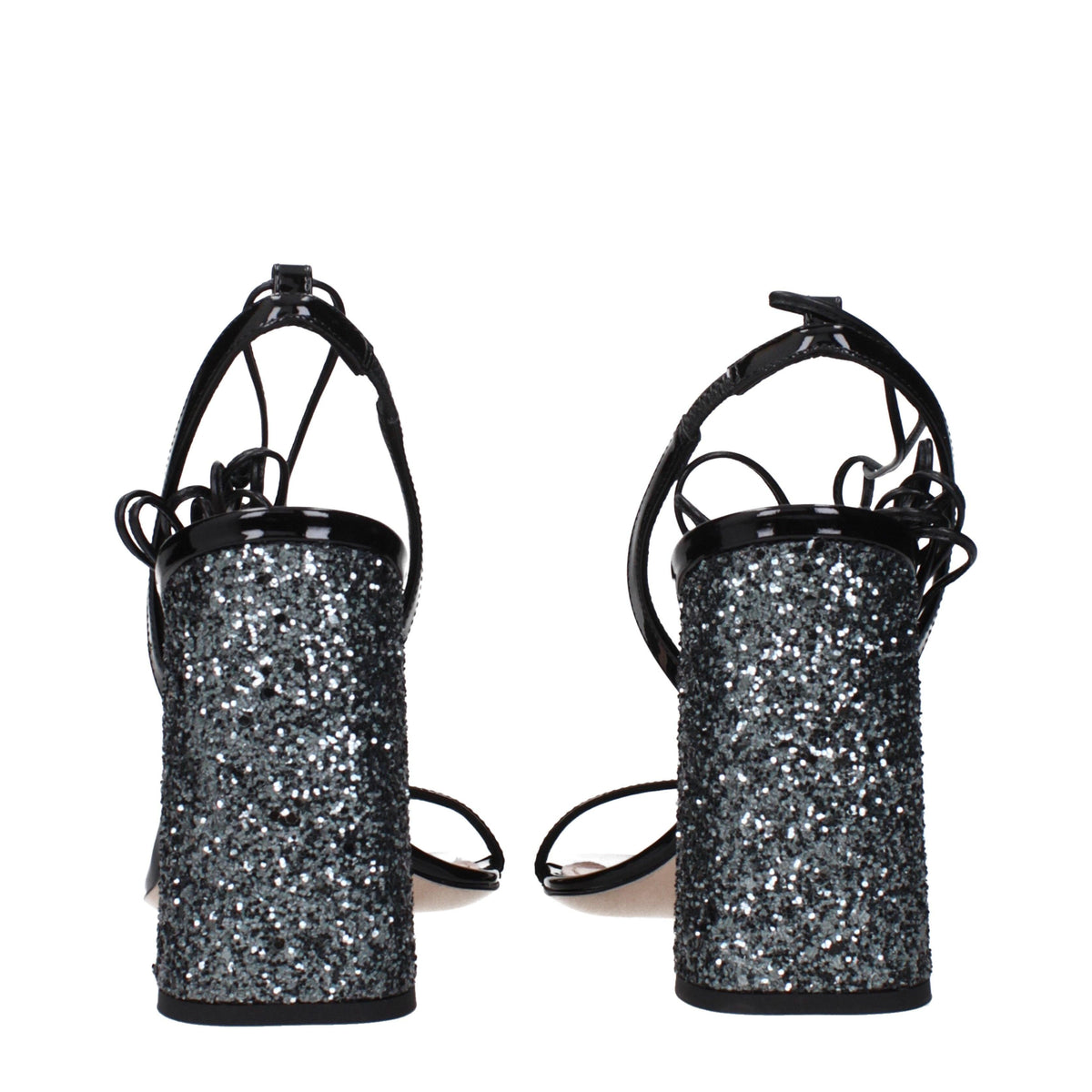 Miu Miu Black Leather Strappy Sandals
