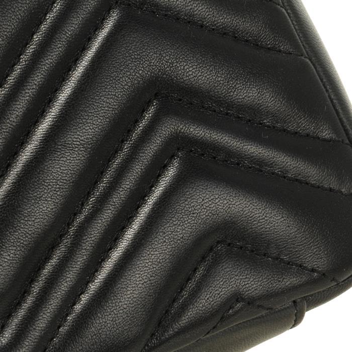 GUCCI GG Marmont Small Shoulder Bag Black Leather