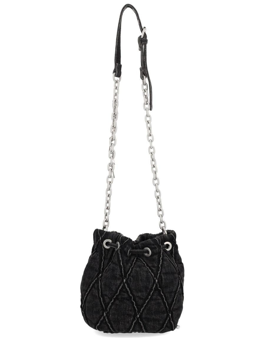 DIESEL Black Leather Shoulder Bag
