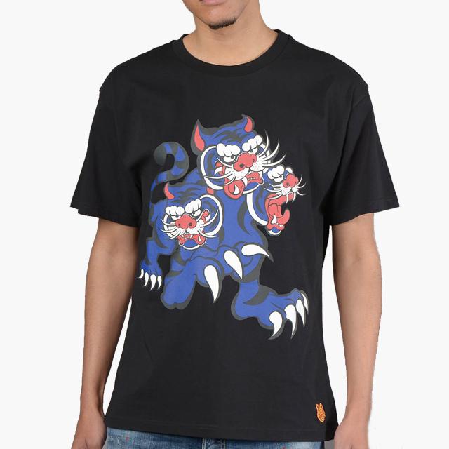 KENZO Black Oversized Three Tiger Graphic T-Shirt Unisex FB5 5TS071 4SJ