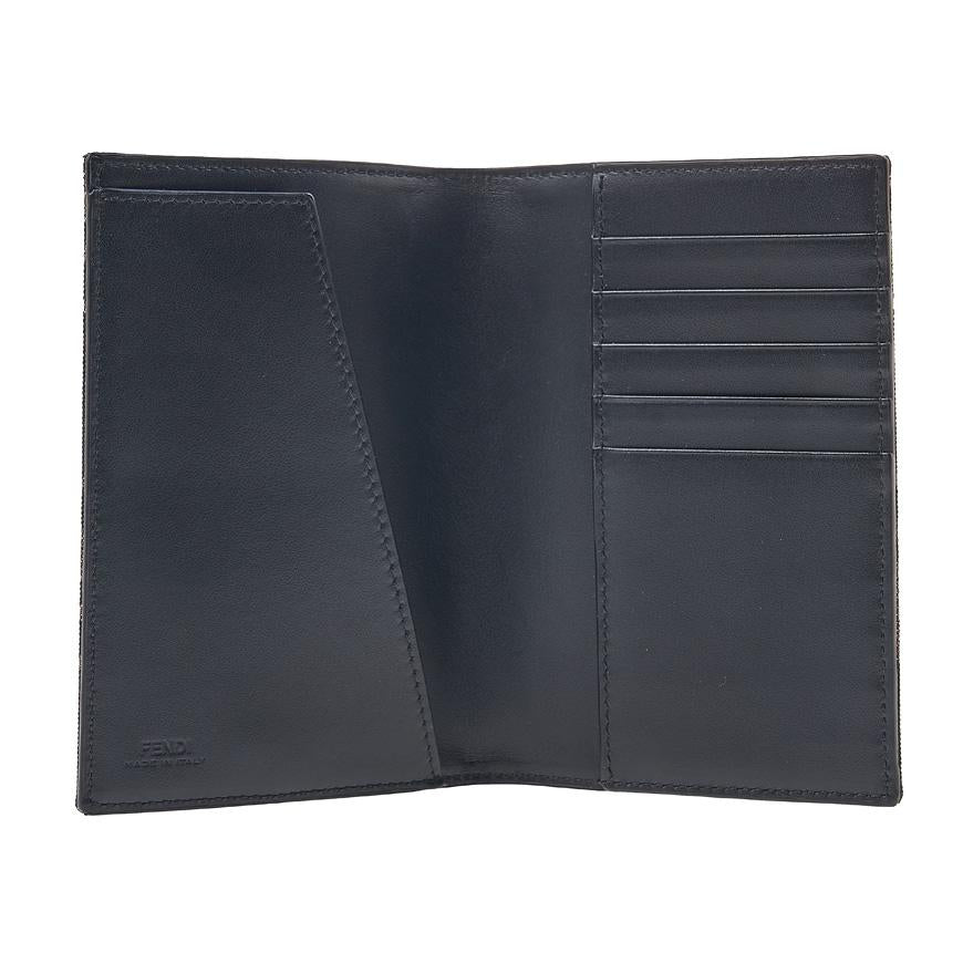 FENDI Selleria Leather Men's Passport Wallet