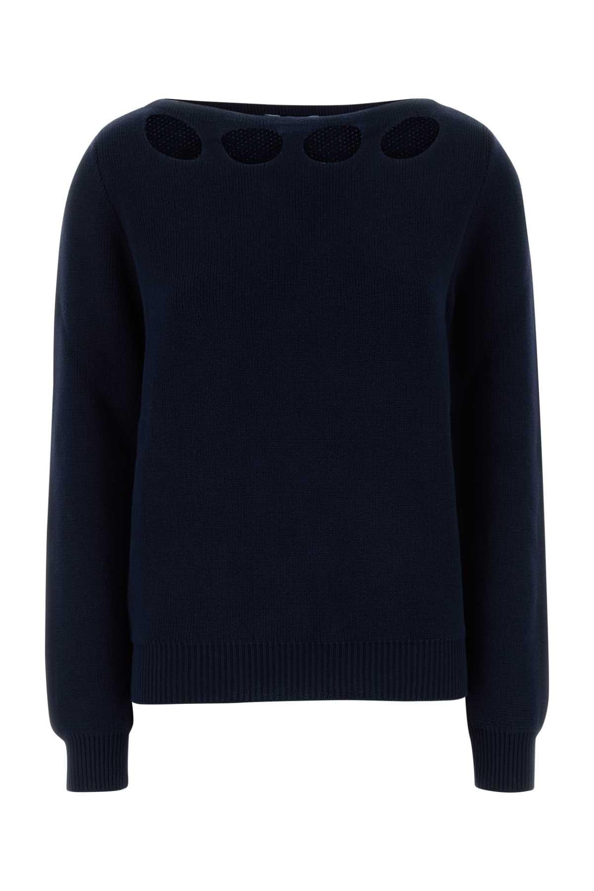 PRADA Black Wool Round Neck Knit Sweater