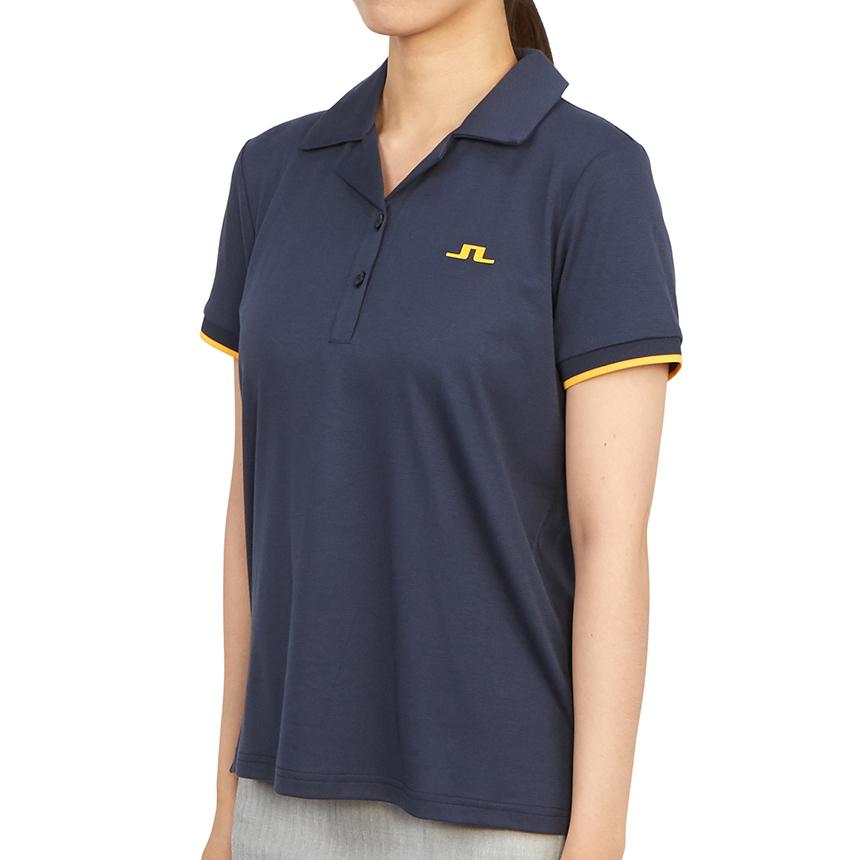 J LINDEBERG Women’s Golf Polo Short Sleeve T-Shirt Navy